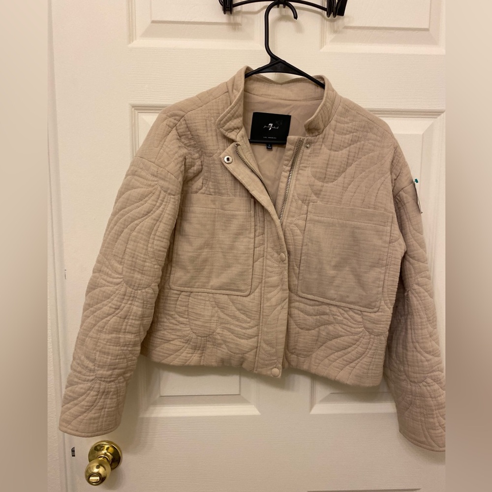 7 for all mankind women’s small quilted jacket